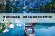 缅甸挖翡翠原石（缅甸人挖翡翠原石要给钱吗）