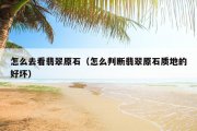 怎么去看翡翠原石（怎么判断翡翠原石质地的好坏）