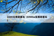 1600元翡翠原石（6500w买翡翠原石）