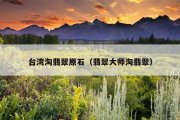 台湾淘翡翠原石（翡翠大师淘翡翠）