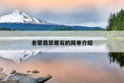 老荣翡翠原石的简单介绍