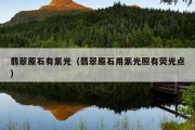 翡翠原石有紫光（翡翠原石用紫光照有荧光点）