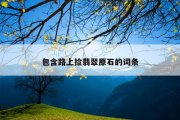 包含路上捡翡翠原石的词条