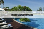翡翠原石皮松的简单介绍