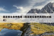 翡翠原石各种表现（翡翠原石各种表现形式图片）