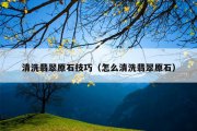 清洗翡翠原石技巧（怎么清洗翡翠原石）