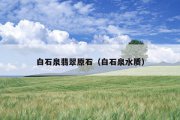 白石泉翡翠原石（白石泉水质）