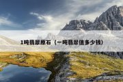 1吨翡翠原石（一吨翡翠值多少钱）