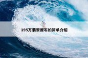 195万翡翠原石的简单介绍