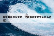 奉化翡翠原石鉴定（宁波翡翠鉴定中心怎么送检）