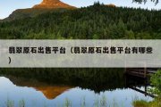 翡翠原石出售平台（翡翠原石出售平台有哪些）