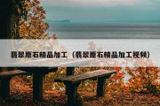 翡翠原石精品加工（翡翠原石精品加工视频）