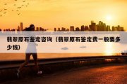 翡翠原石鉴定咨询（翡翠原石鉴定费一般要多少钱）