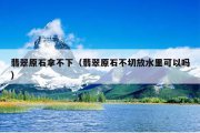 翡翠原石拿不下（翡翠原石不切放水里可以吗）