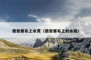 翡翠原石上水窝（翡翠原石上的水路）