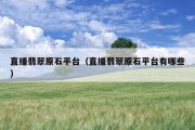 直播翡翠原石平台（直播翡翠原石平台有哪些）