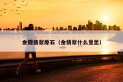 金霞翡翠原石（金翡翠什么意思）