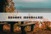 翡翠白蟒原石（翡翠白莽什么意思）