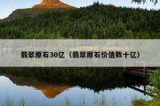 翡翠原石30亿（翡翠原石价值数十亿）