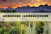 山东翡翠原石报价（山东翡翠鉴定机构在哪里）