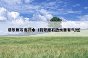 翡翠原石出汗水（翡翠原石放水里有气泡）