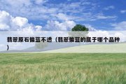 翡翠原石偏蓝不透（翡翠偏蓝的属于哪个品种）