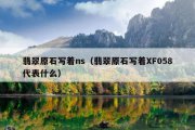 翡翠原石写着ns（翡翠原石写着XF058代表什么）