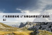 广东翡翠原石吧（广东那边的翡翠工厂是真的么）