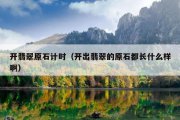 开翡翠原石计时（开出翡翠的原石都长什么样啊）
