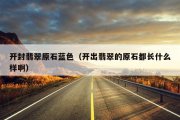 开封翡翠原石蓝色（开出翡翠的原石都长什么样啊）